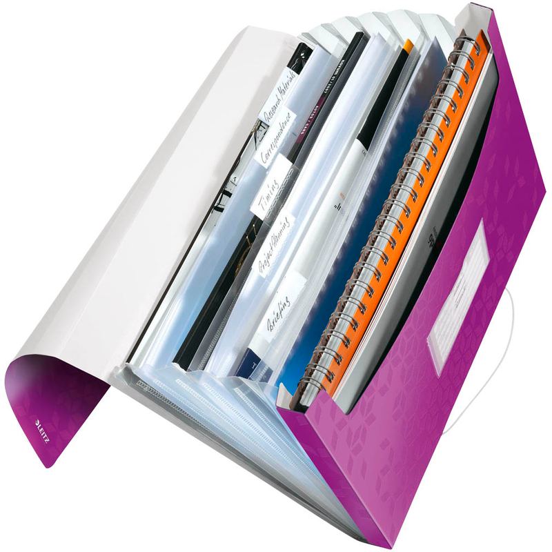 LEITZ Fächermappe WOW 4589 6 Fächer violett, 1 St.