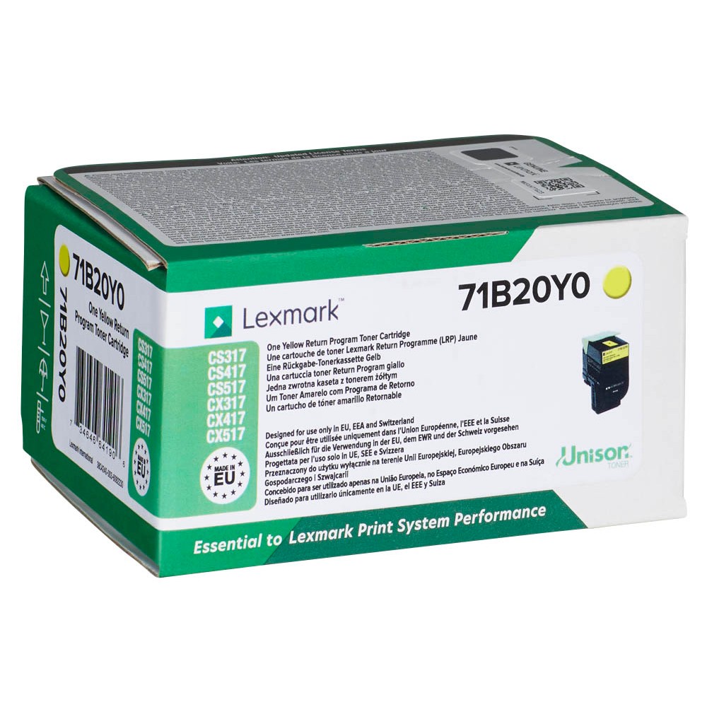 Lexmark 71B20Y0 Toner Yellow