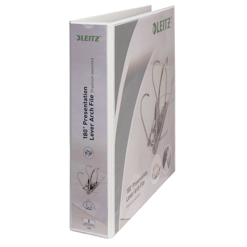 LEITZ 4225 Präsentationsordner weiß Kunststoff 8,0 cm DIN A4, 1 St.