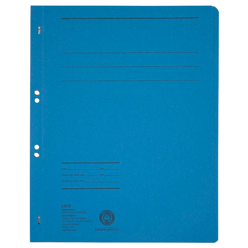 LEITZ Ösenhefter 3742 Karton blau DIN A4, 50 St.