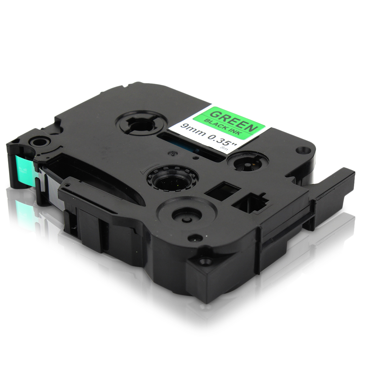 Kompatibel zu Brother TZe-721 P-Touch Schriftband 9mm schwarz/grün