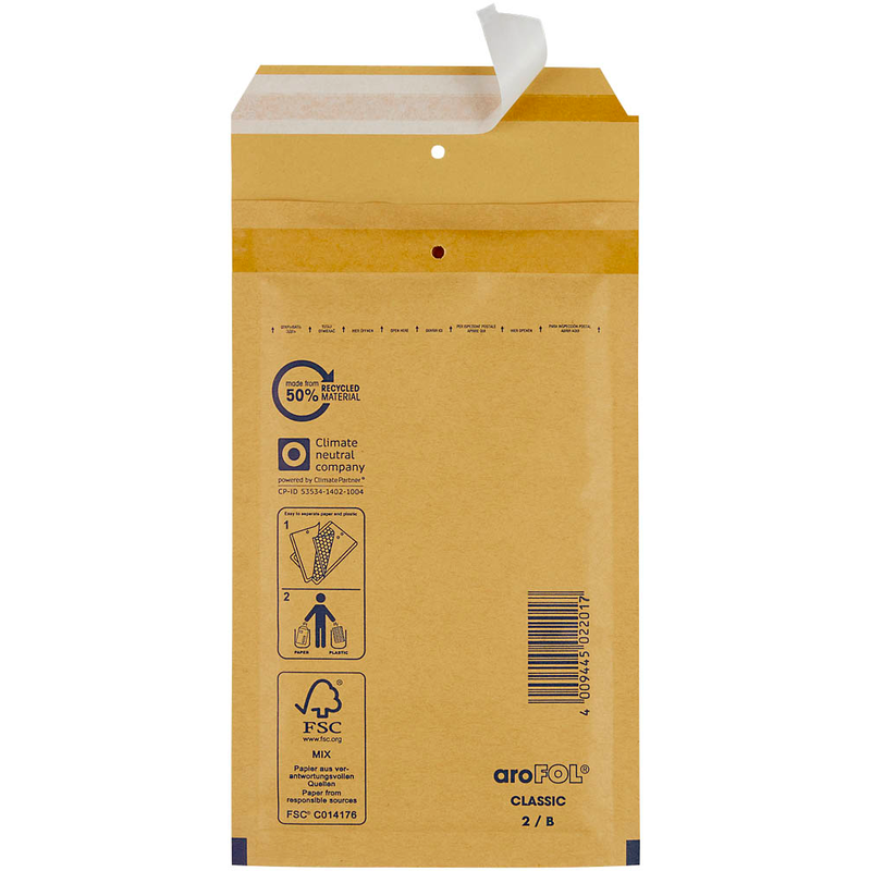 aroFOL® CLASSIC Luftpolstertaschen-Set braun, 100 St.