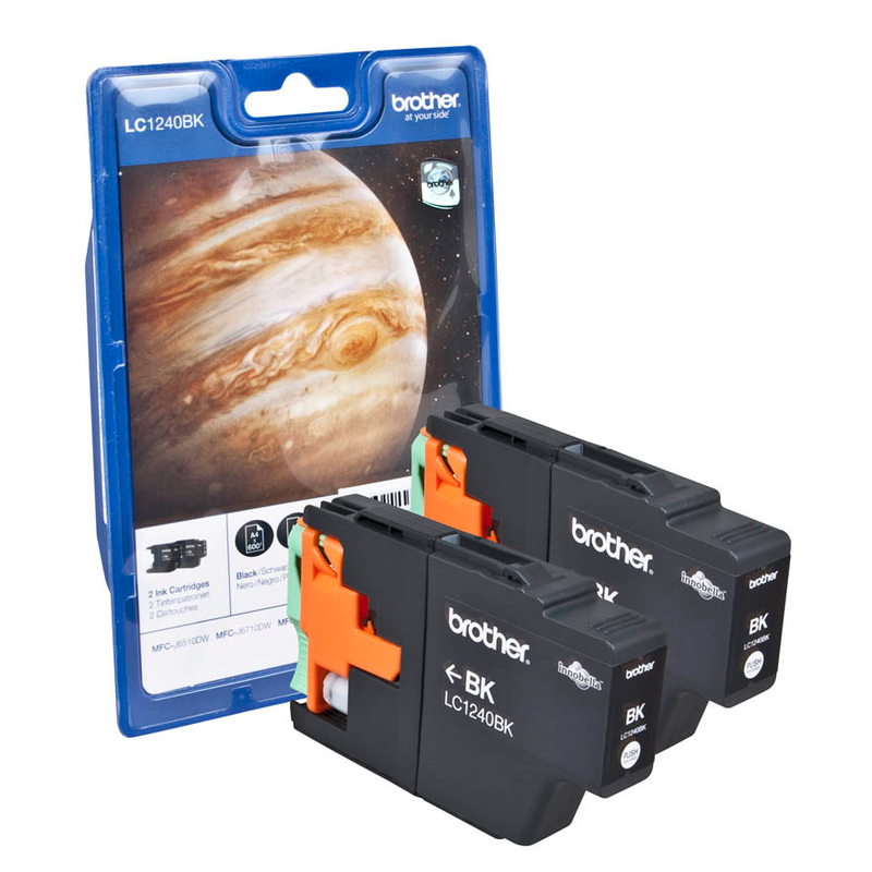 Brother Tintenpatrone 2 x schwarz (LC-1240BKBP2DR)
