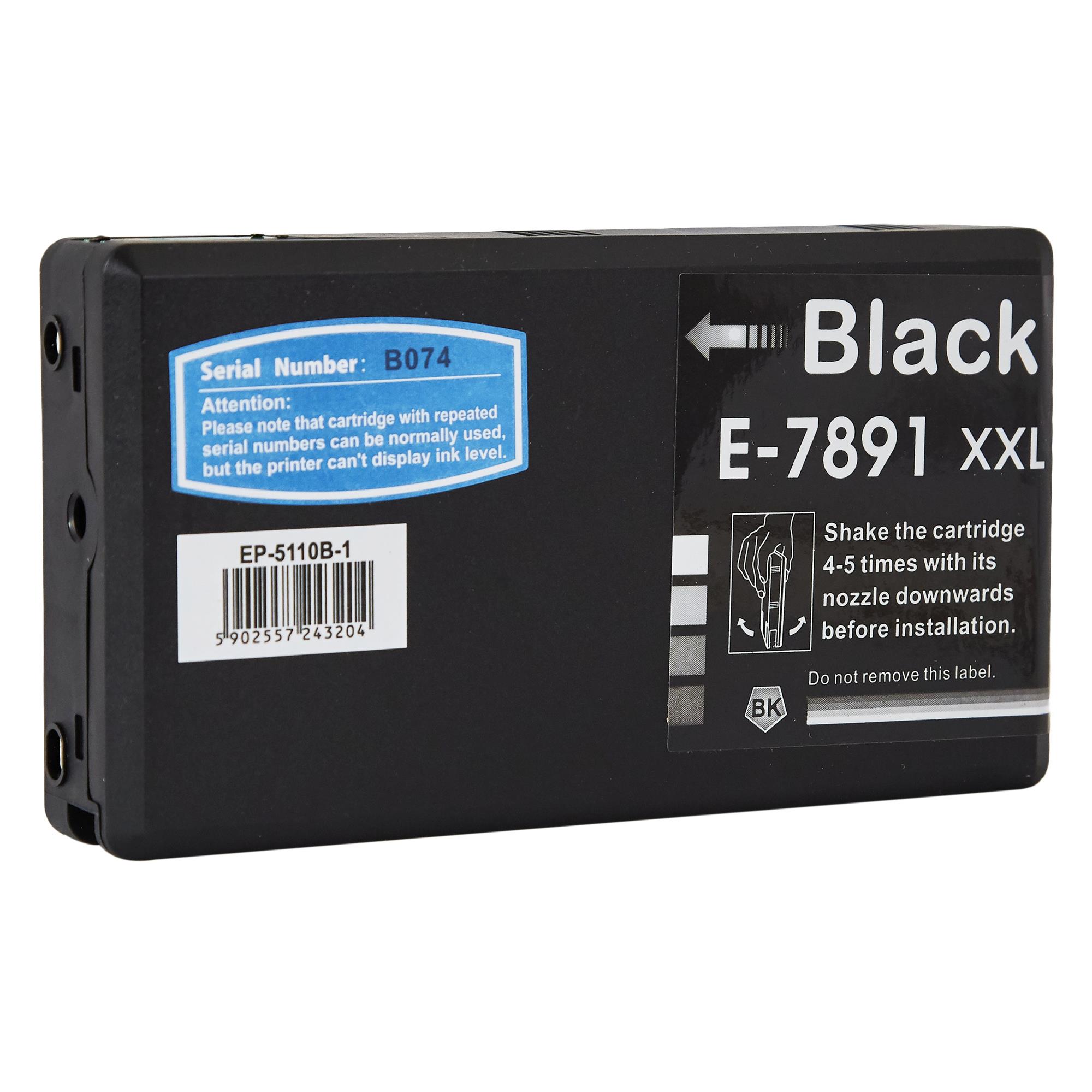 Tonerversum Tintenpatrone schwarz HC plus (TV108741) ersetzt T7891