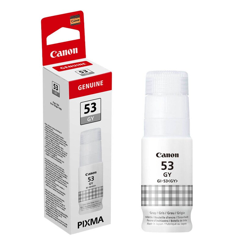 Canon Tintennachfüllfläschchen grau (4708C001, GI-53GY)