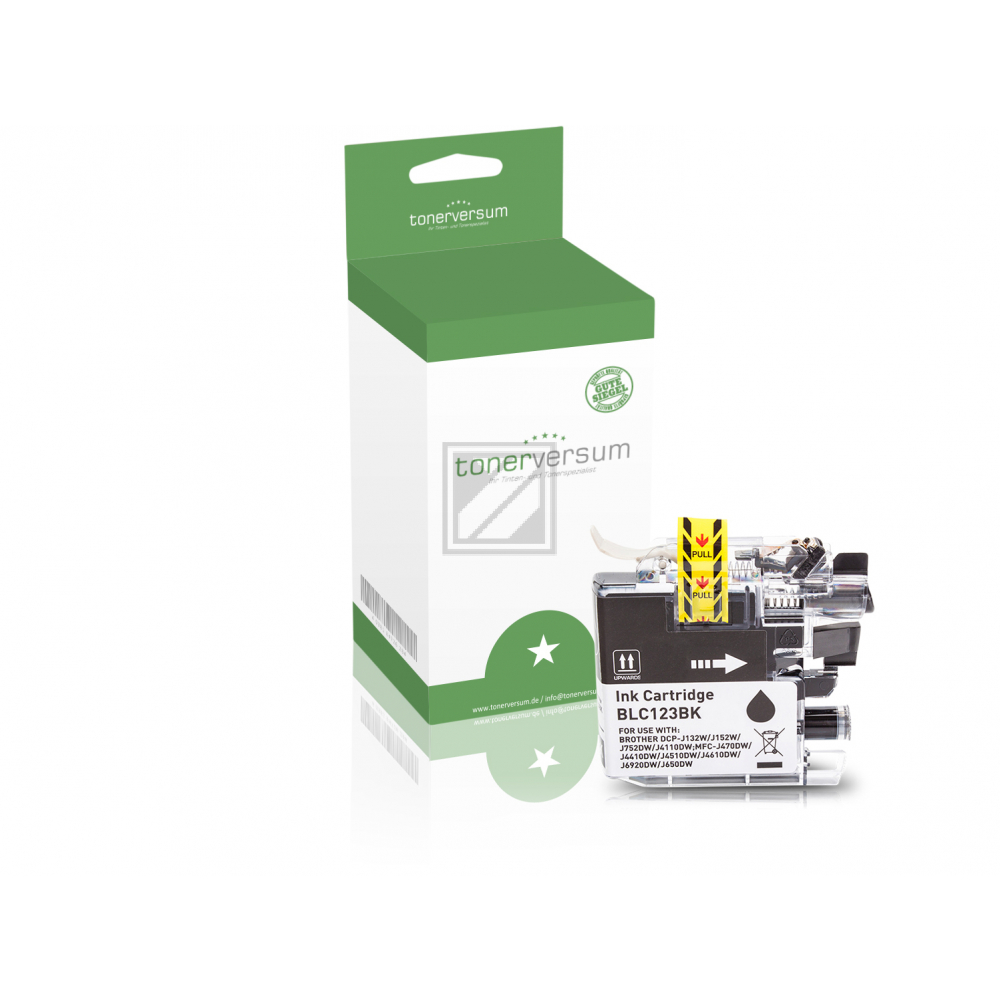 Tonerversum Tintenpatrone schwarz (100100) ersetzt LC-123BK