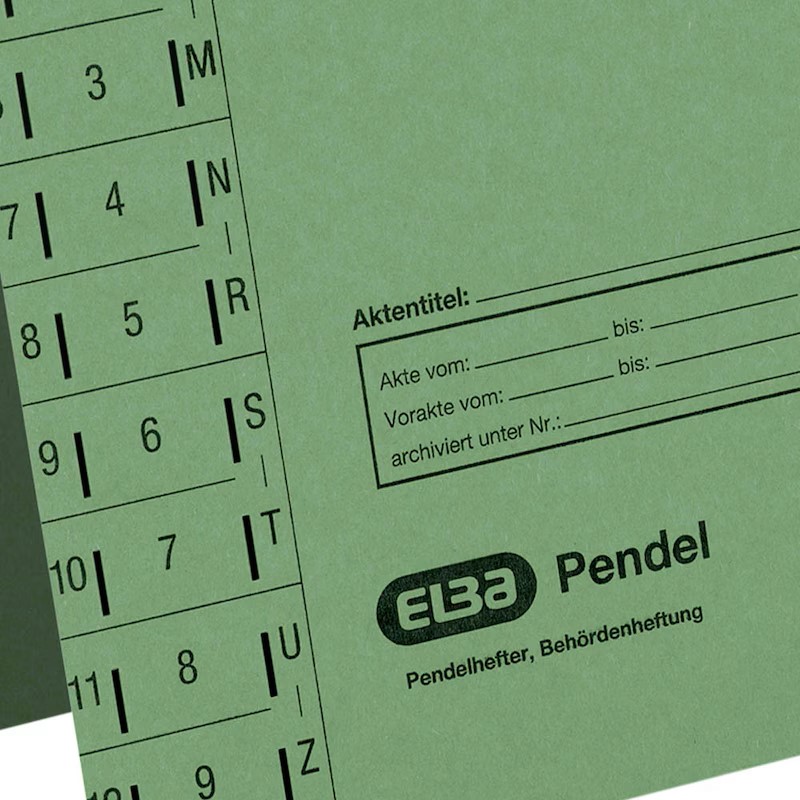ELBA Pendelhefter Karton grün DIN A4 1x Amtsheftung, 1 St.