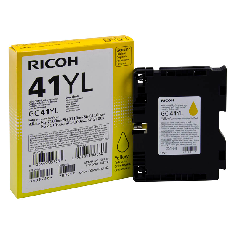Ricoh Gel-Kartusche gelb (405768, GC-41Y)