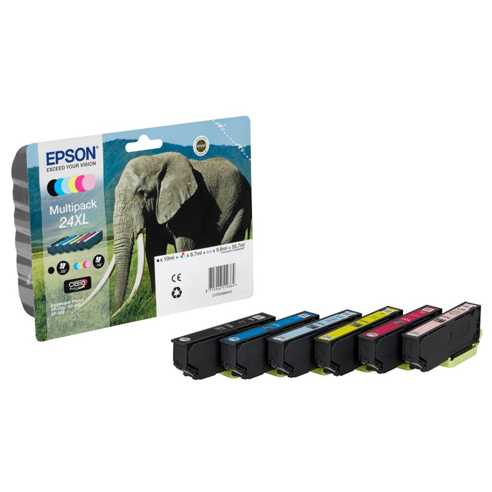 Epson 24 XL / C13T24384011 Tinten Multipack CMYK (6er Set)