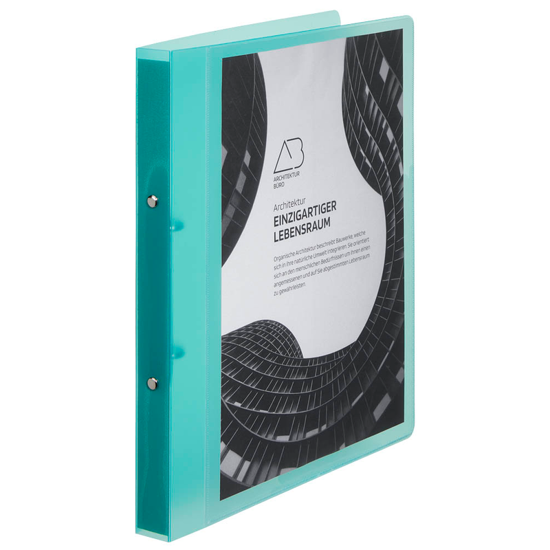 EICHNER Präsentationsringbuch 4-Ringe grün-transparent 2,5 cm DIN A4, 1 St.