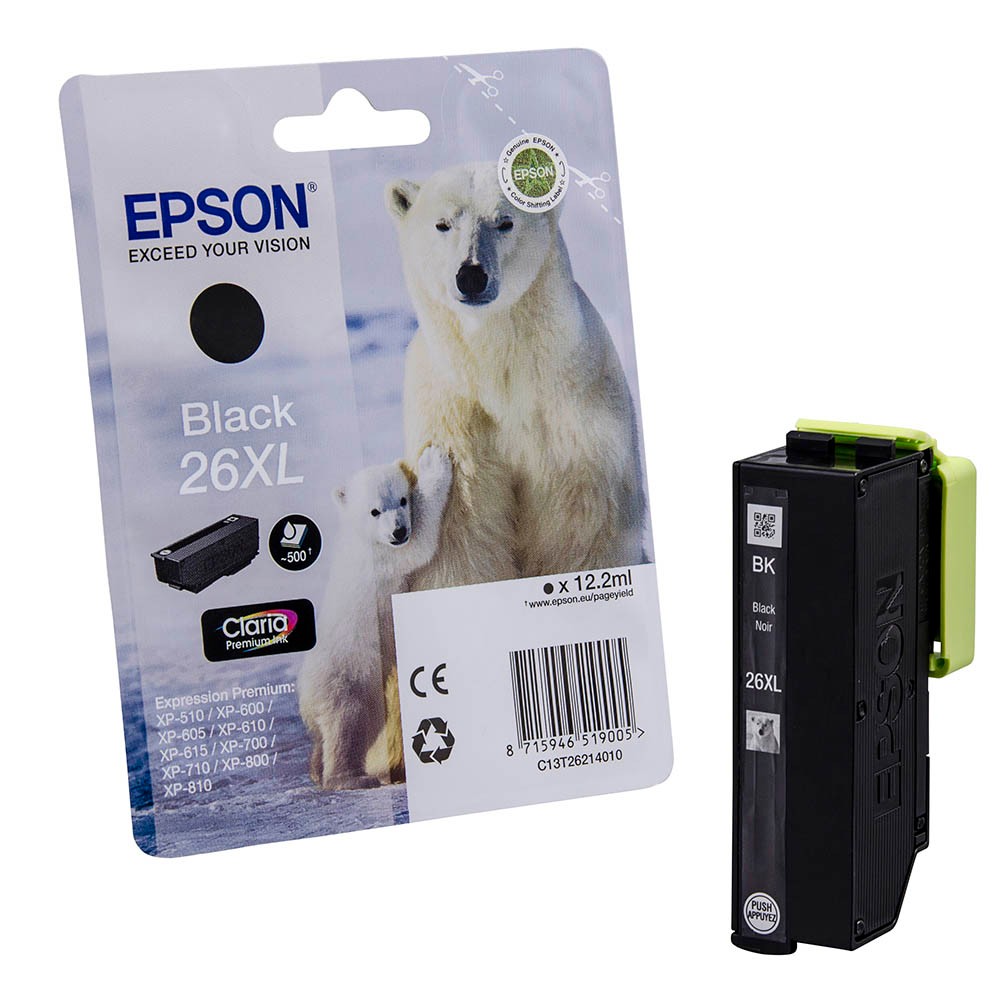 Epson 26 XL / C13T26214012 Tinte Black