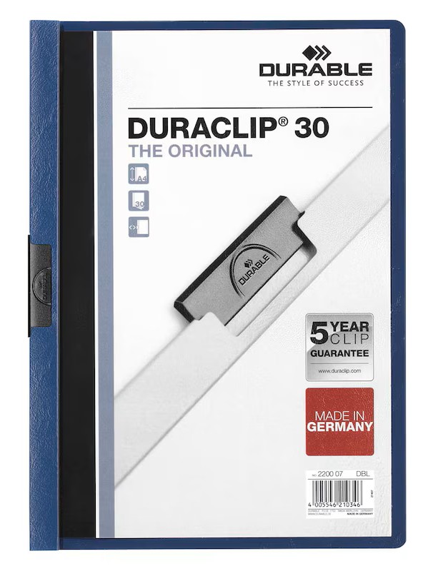 DURABLE Klemmhefter DURACLIP dunkelblau, 25 St.