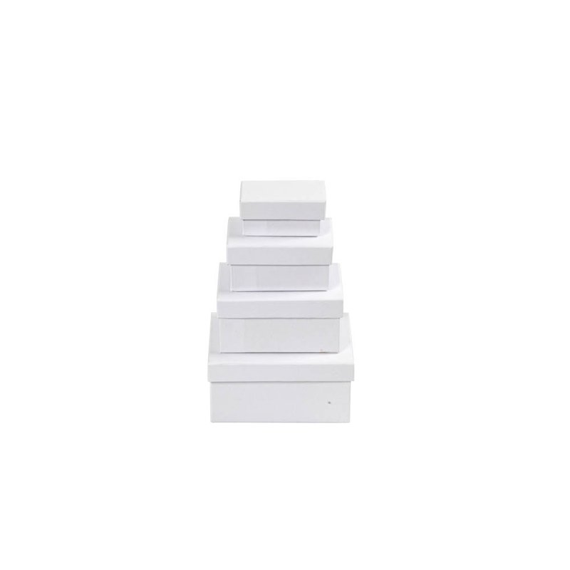 Creativ Company Geschenkboxen-Set weiß, 1 Set