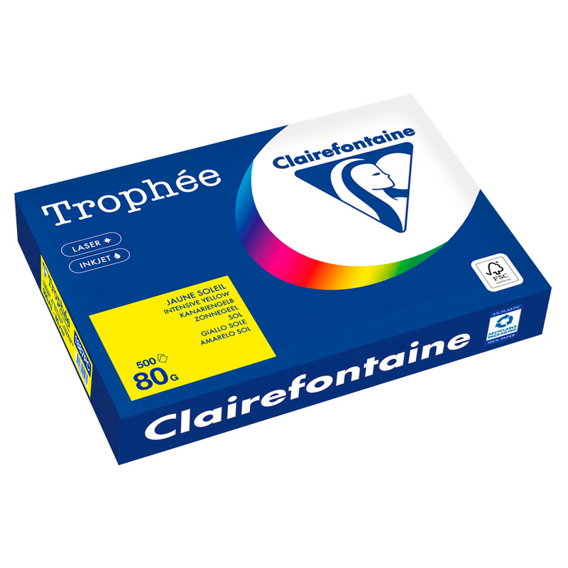 Clairefontaine Kopierpapier Trophée canariengelb DIN A3 80 g/qm 500 Blatt