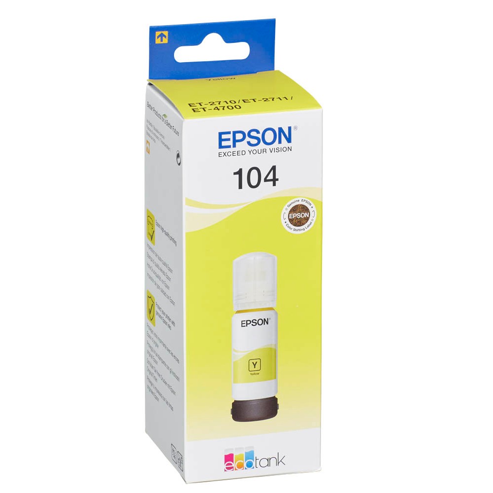 Epson 104 / C13T00P440 Nachfüll-Tinte Yellow 65 ml