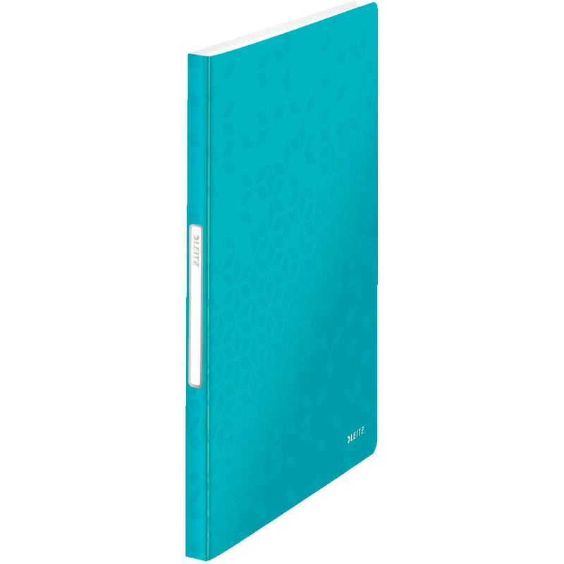 LEITZ WOW Sichtbuch DIN A4, 40 Hüllen eisblau-metallic, 1 St.