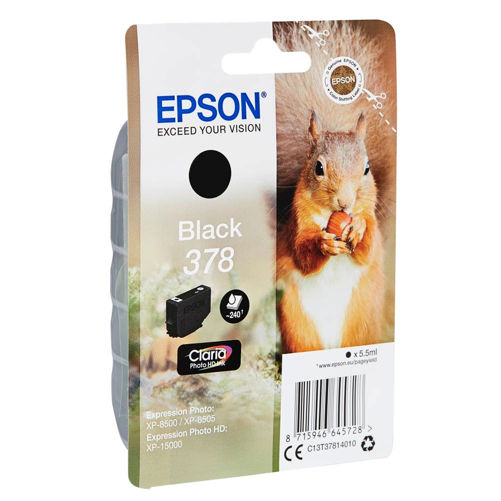 Epson 378 / C13T37814010 Tinte Black