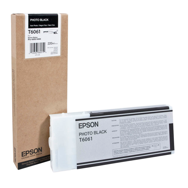 Epson Tintenpatrone photo schwarz HC (C13T606100, T6061)