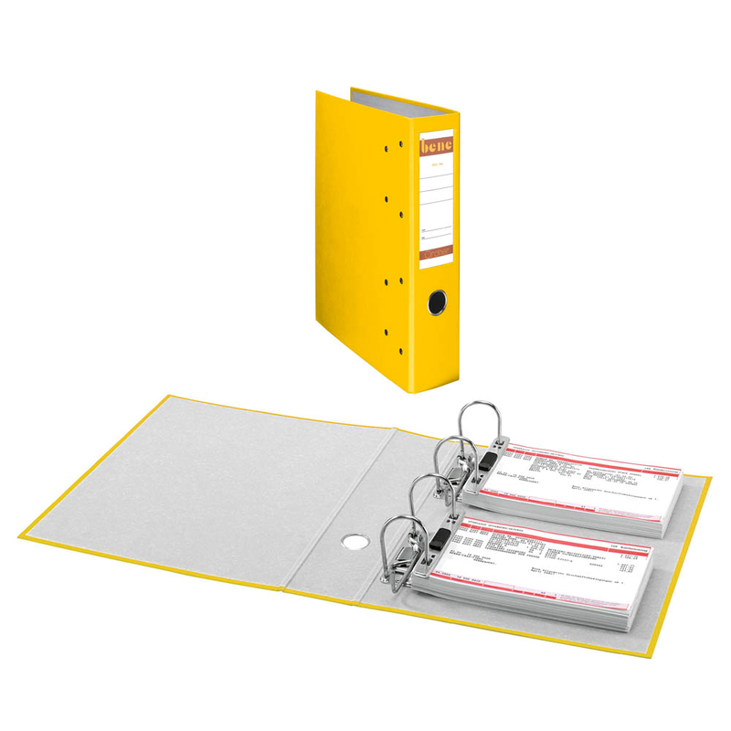 bene Doppelordner gelb Karton 7,5 cm, 1 St.