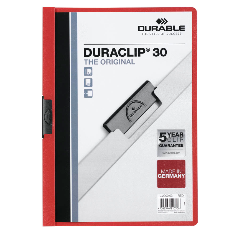 DURABLE Klemmhefter DURACLIP rot, 25 St.