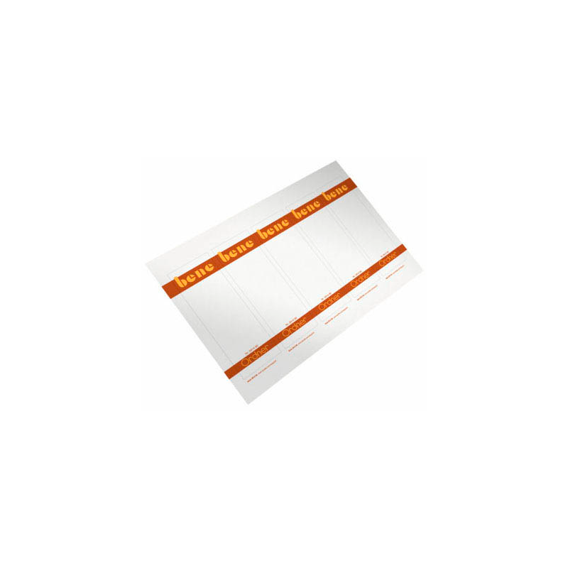 bene Einsteck-Rückenschilder weiß für 8,0 cm Rückenbreite, 50 St.