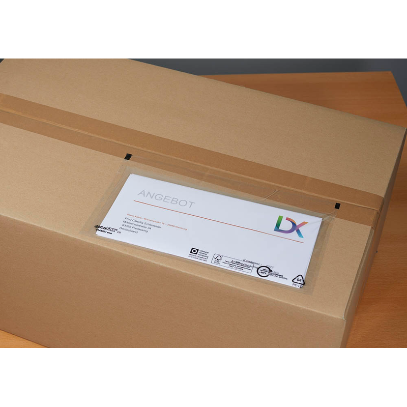 docuFIX® CLASSIC Lieferscheintaschen eco Kunststoff DIN lang 1.000 St.