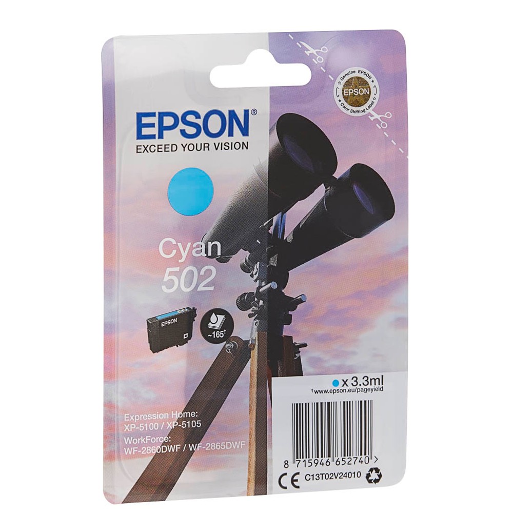 Epson 502  / C13T02V24010 Tinte Cyan