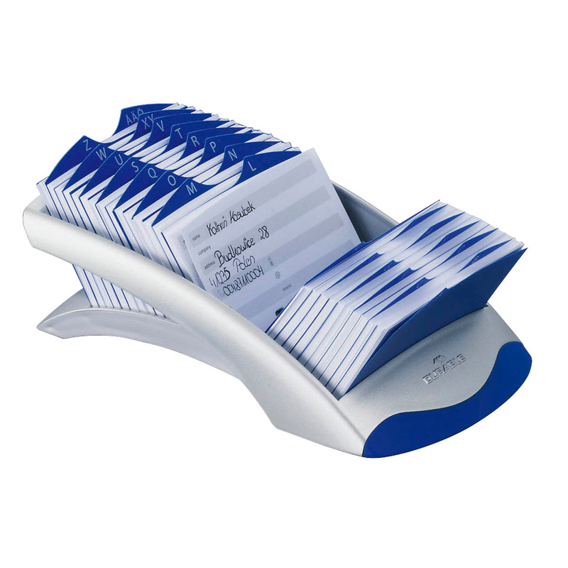 DURABLE Adresskartei Telindex desk silbergrau, für 500 Adress,- Telefonkarten