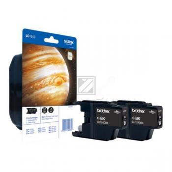 Brother Tintenpatrone 2 x schwarz (LC-1240BKBP2DR)