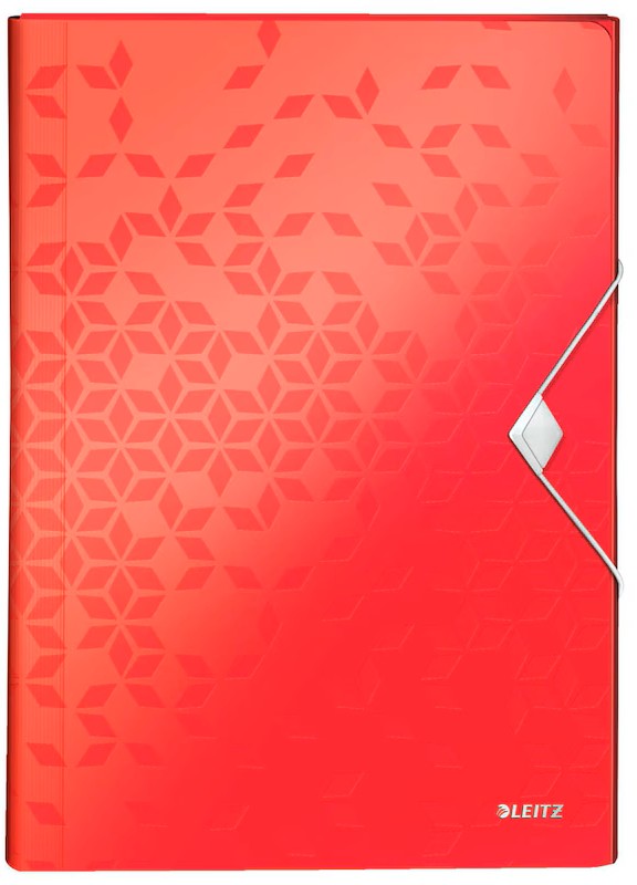 LEITZ Fächermappe WOW 4589 6 Fächer rot, 1 St.