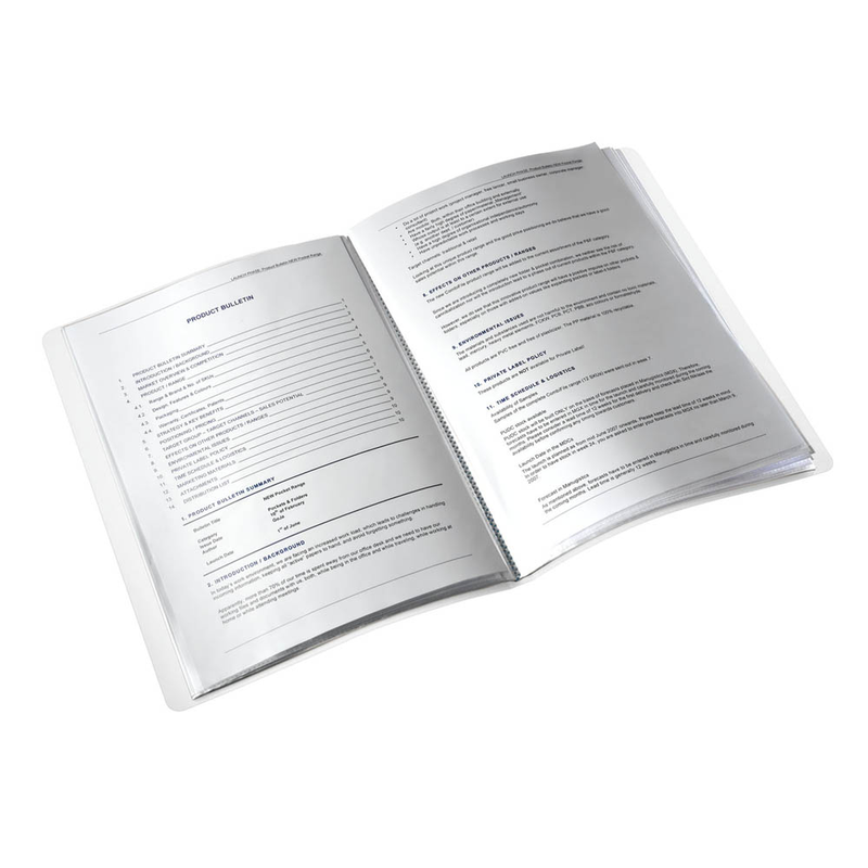 LEITZ WOW Sichtbuch DIN A4, 40 Hüllen blau-metallic, 1 St.