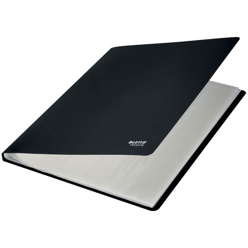 LEITZ Recycle 4676 Sichtbuch DIN A4, 20 Hüllen schwarz, 1 St.