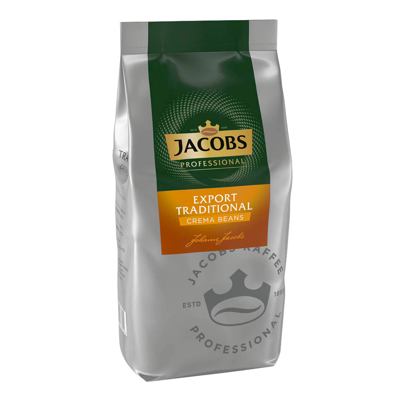 JACOBS EXPORT TRADITIONAL Crema Kaffeebohnen, Arabica- und Robustabohnen kräftig, 1,0 kg