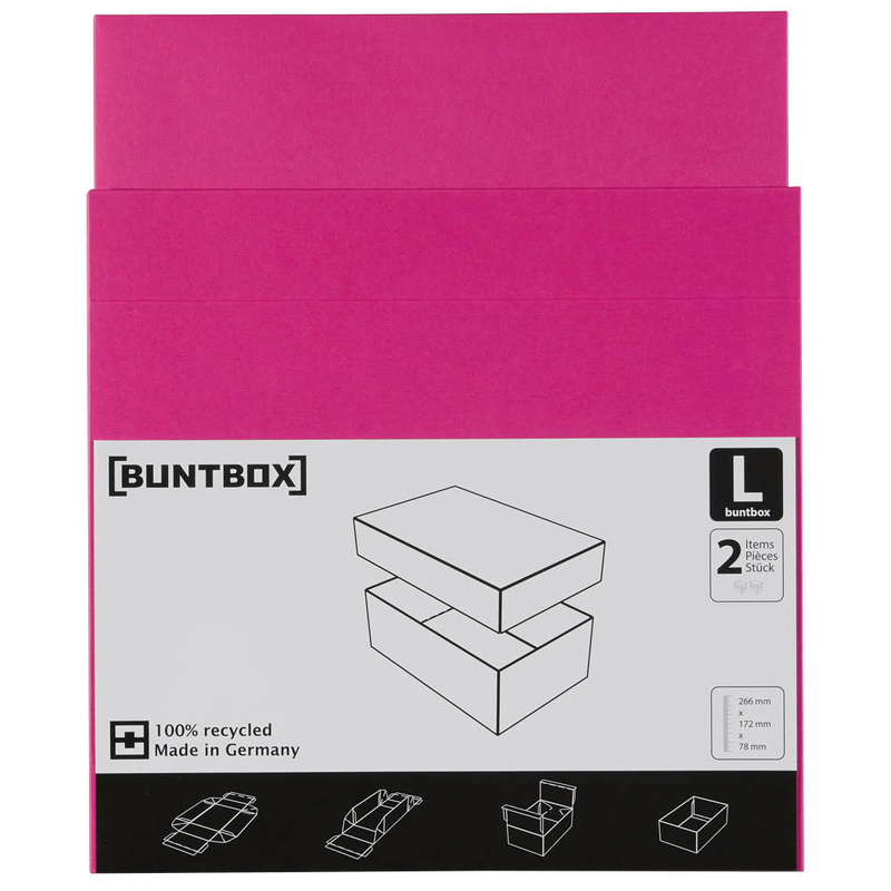 BUNTBOX L Geschenkboxen 3,6 l pink 26,6 x 17,2 x 7,8 cm, 2 St.