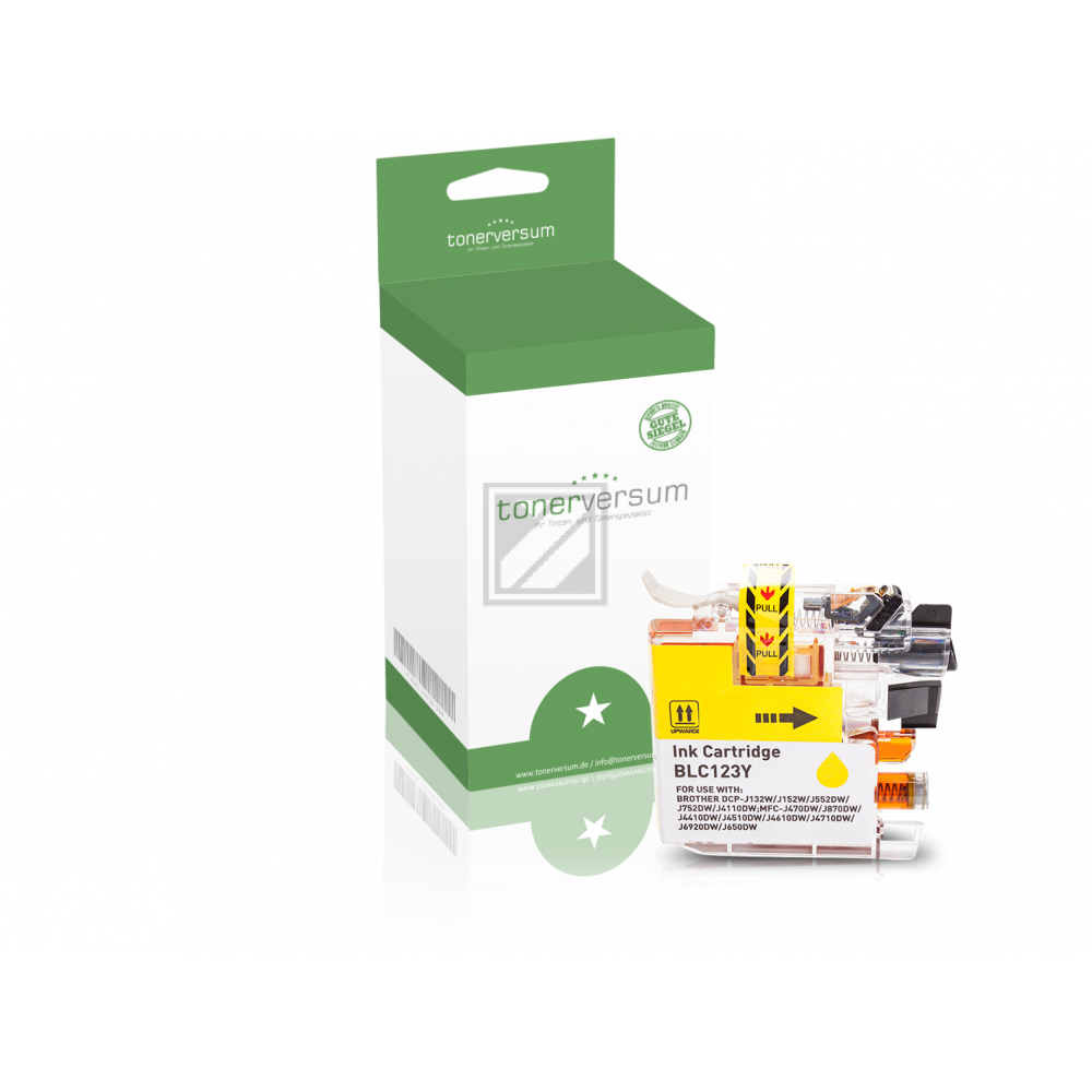 Tonerversum Tintenpatrone gelb (100097) ersetzt LC-123Y