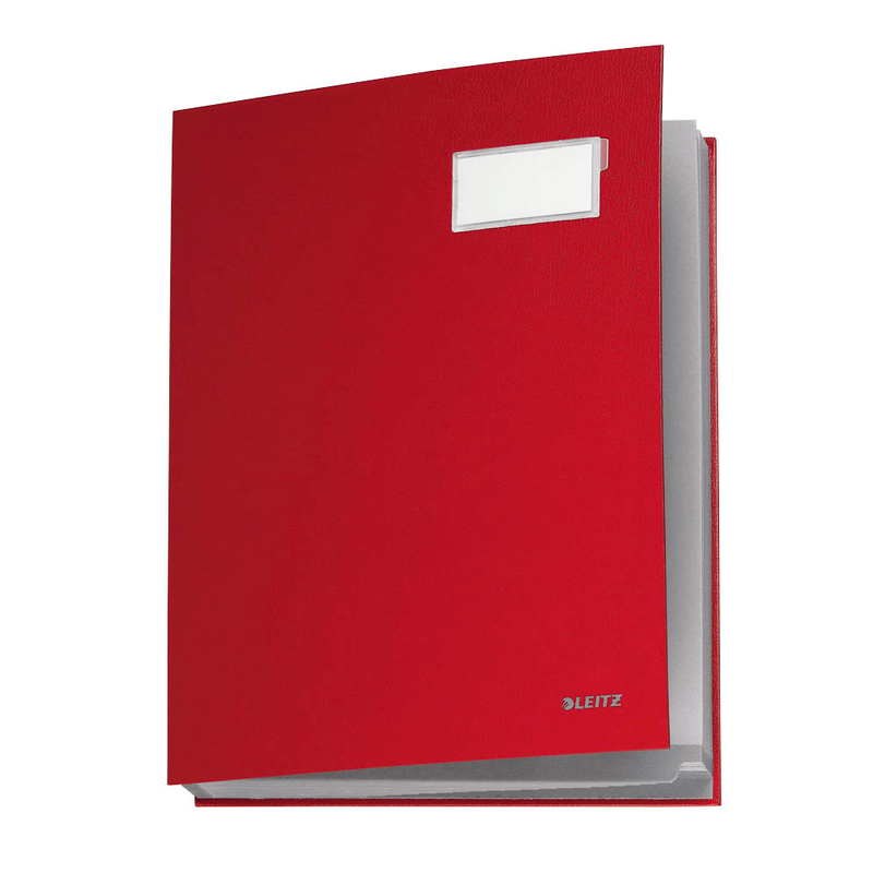 LEITZ Unterschriftenmappe Unterschritsmappe 5700 20 Fächer rot, 1 St.