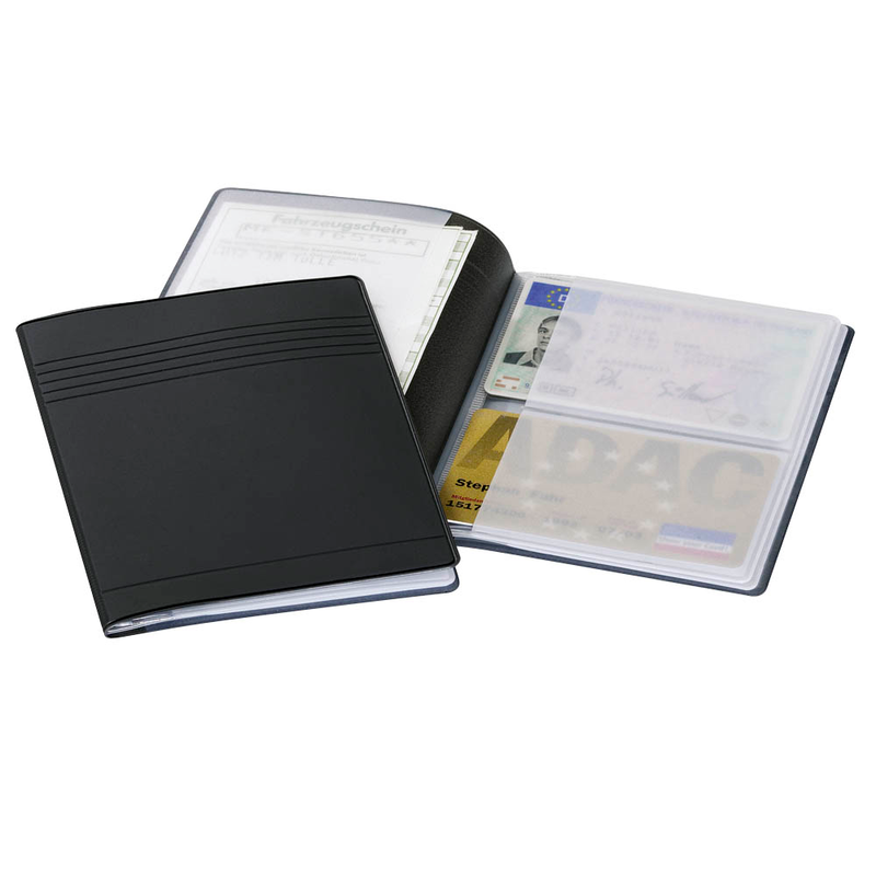 DURABLE Kreditkartenetui grau 5,4 x 8,5 cm und 8,0 x 11,5 cm, 1 St.