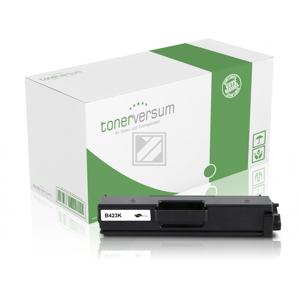 Tonerversum Toner-Kartusche schwarz HC (TV104137) ersetzt TN-423BK