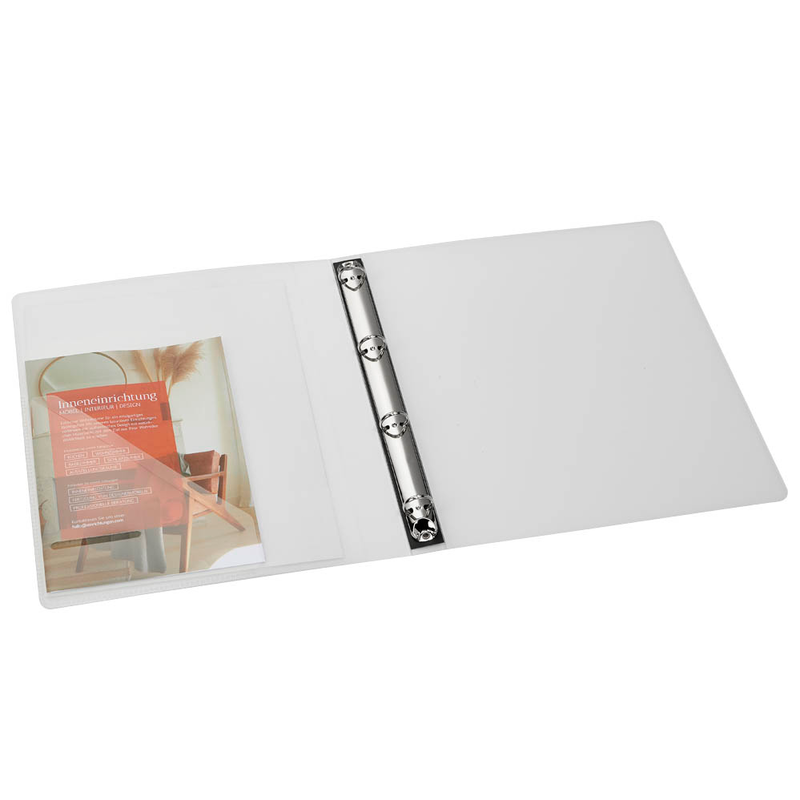 EICHNER Präsentationsringbuch 4-Ringe grau-transparent 2,5 cm DIN A4, 1 St.