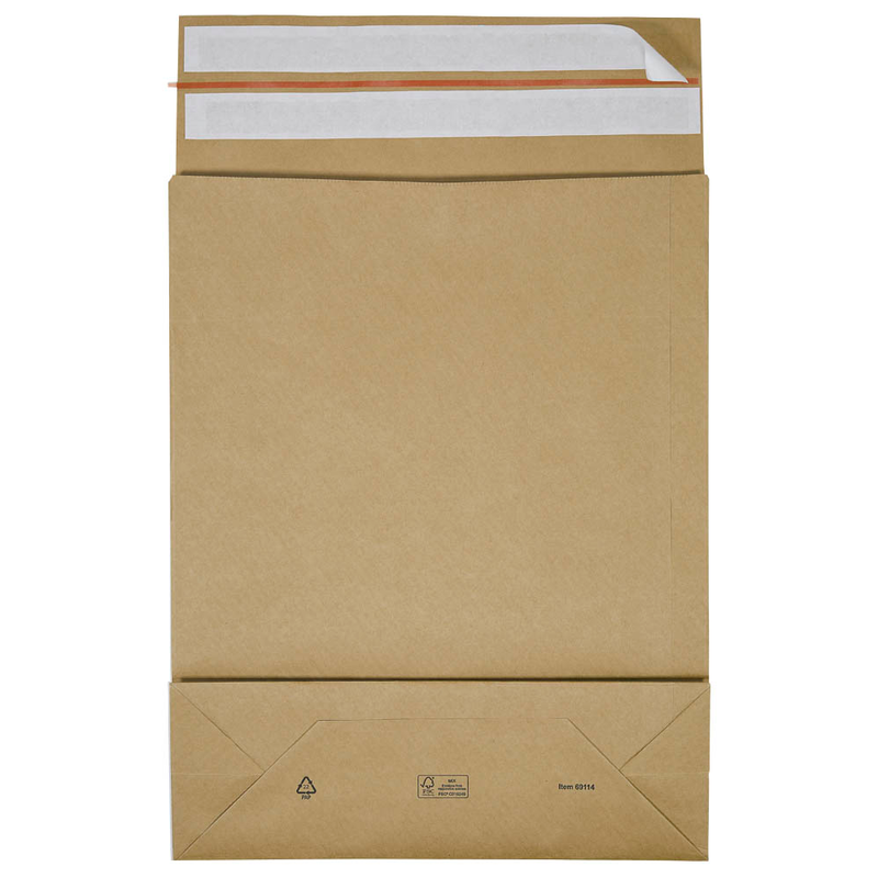 BONG Faltentaschen e-Green ca. DIN C3 ohne Fenster braun mit 12,0 cm Falte, 200 St.