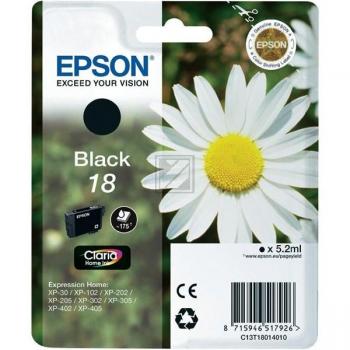 Epson Tintenpatrone schwarz (C13T18014012, T1801)