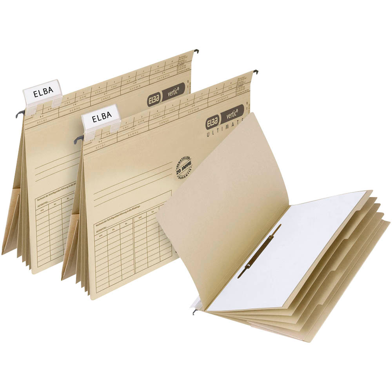 ELBA Personalhefter vertic ULTIMATE Karton naturbraun DIN A4 4x kaufmännische Heftung, 5 St.