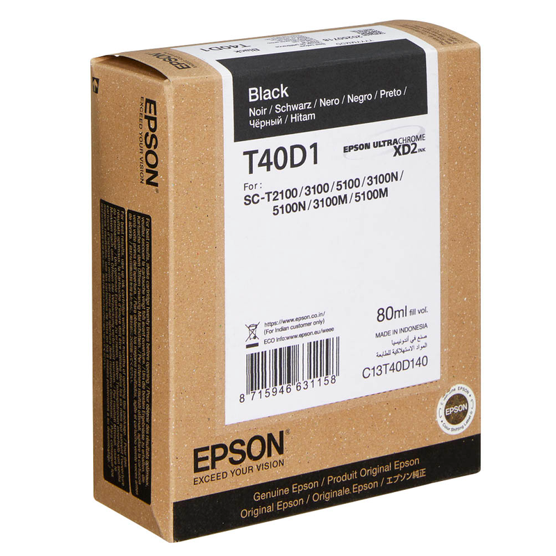 Epson Tintenpatrone schwarz HC (C13T40D140, T40D1)
