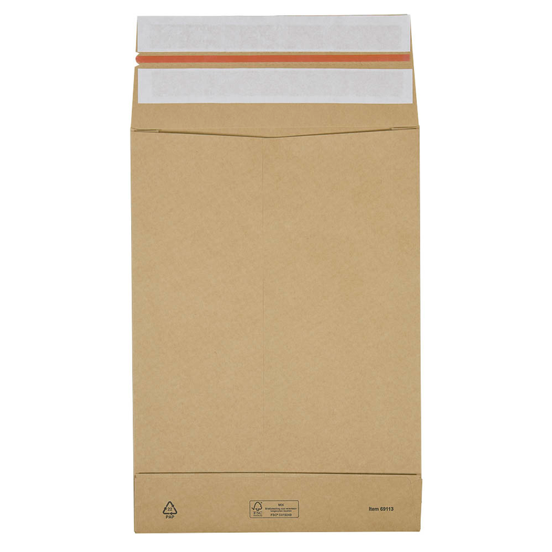 BONG Faltentaschen e-Green ca. DIN B4 ohne Fenster braun mit 5,0 cm Falte, 250 St.