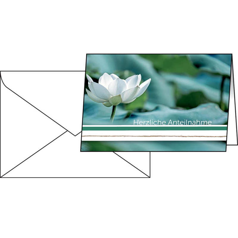 SIGEL Trauerkarten Water Lily DS103 DIN A6, 10 St.