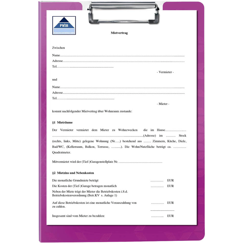LEITZ Klemmbrettmappe WOW 4199 DIN A4 violett Kunststoff, 1 St.