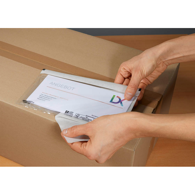 docuFIX® CLASSIC Lieferscheintaschen eco Kunststoff DIN lang 1.000 St.