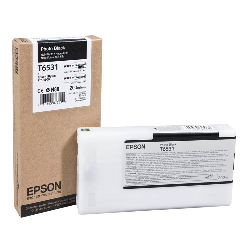 Epson Tintenpatrone photo schwarz (C13T653100, T6531)