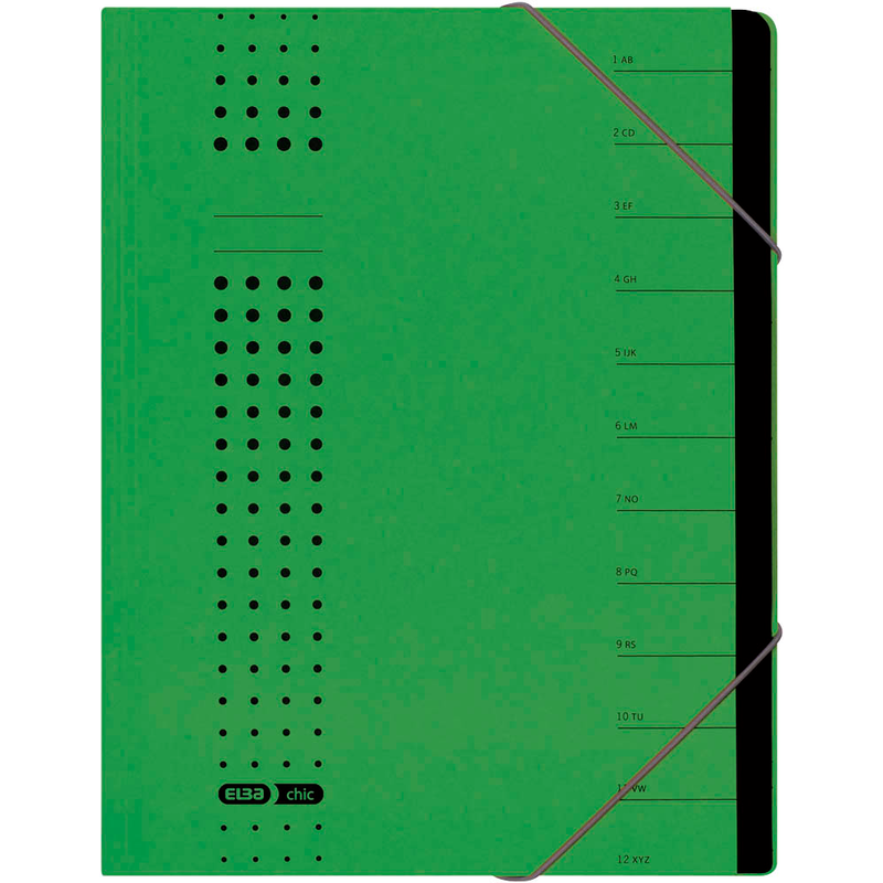 ELBA Ordnungsmappen chic 12 Fächer grün, 5 St.