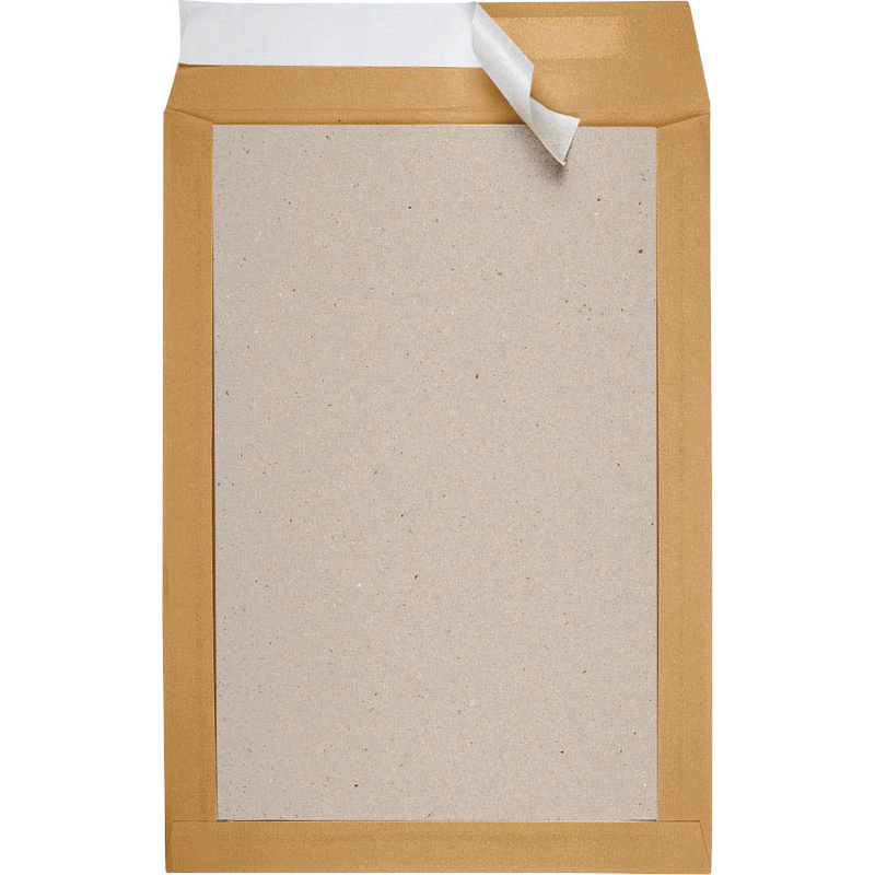 BONG Papprückwandtaschen DIN C4 mit Fenster braun 100 St.